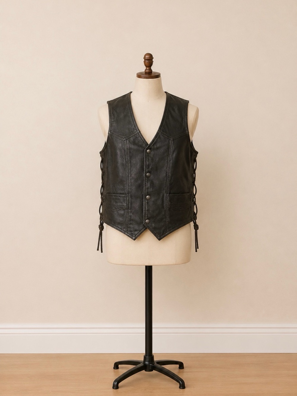 Hudson Jeans Black Leather Vest